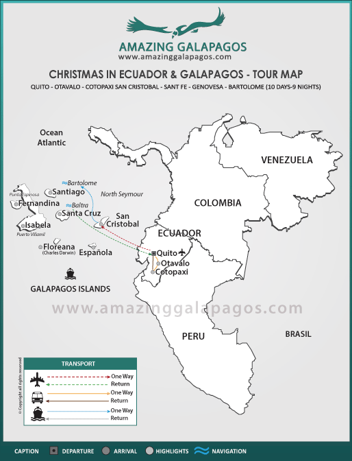 Tourmap Christmas in Ecuador & Galapagos 2023 - 5 day cruise on the Beluga Yacht