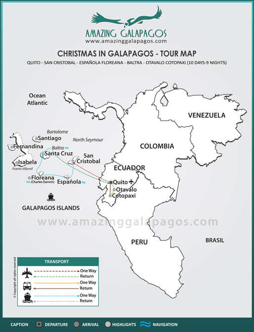 Tourmap Christmas in Galapagos 2023 - 4 day cruise on the Millenium Yacht