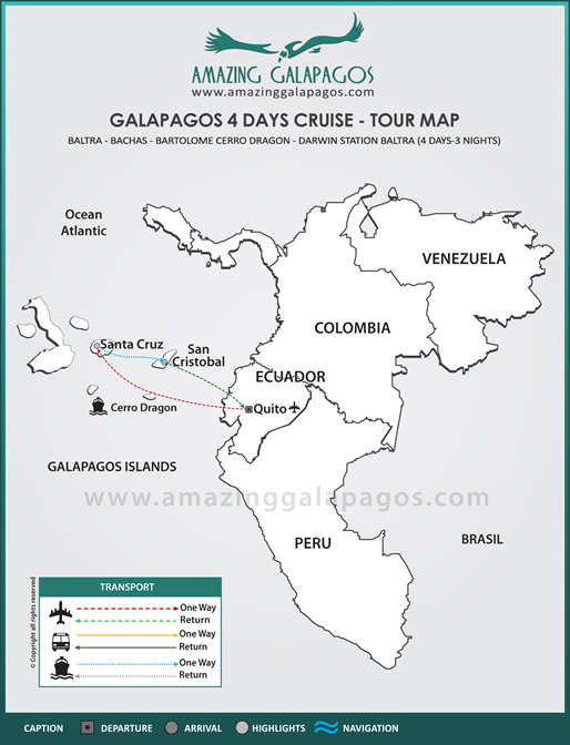 Tourmap Galapagos 4 days cruise